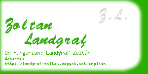 zoltan landgraf business card